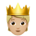 🫅🏼 person with crown: medium-light skin tone display on Apple